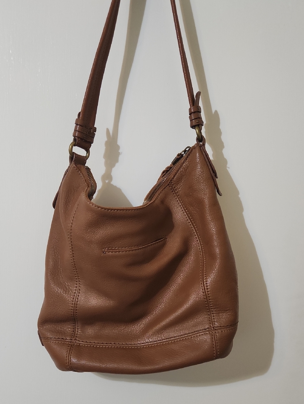 The Sak Brown Leather Hobo Shoulder Bag